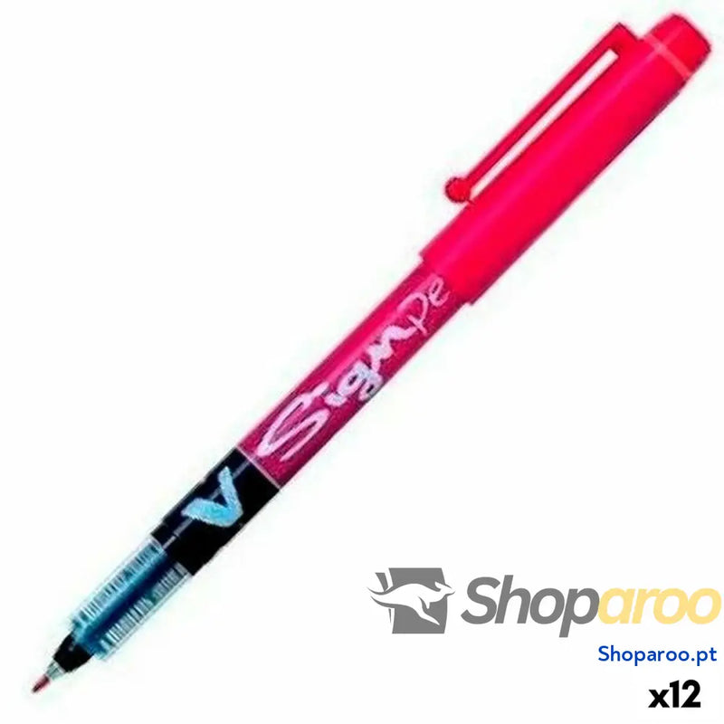 Esferográfica de gel Pilot V Sign Pen Vermelho 0,6 mm (12 Unidades)