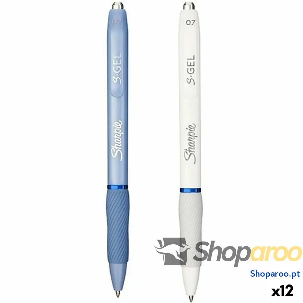 Esferográfica de gel Sharpie S-Gel Branco Azul 0,7 mm (12 Unidades)