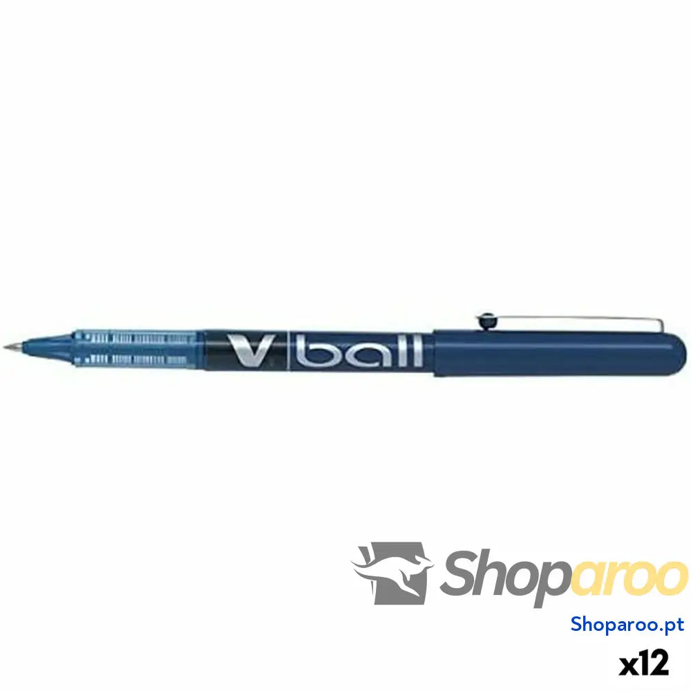 Esferográfica de tinta líquida Pilot Roller V-Ball Azul 0,3 mm (12 Unidades)