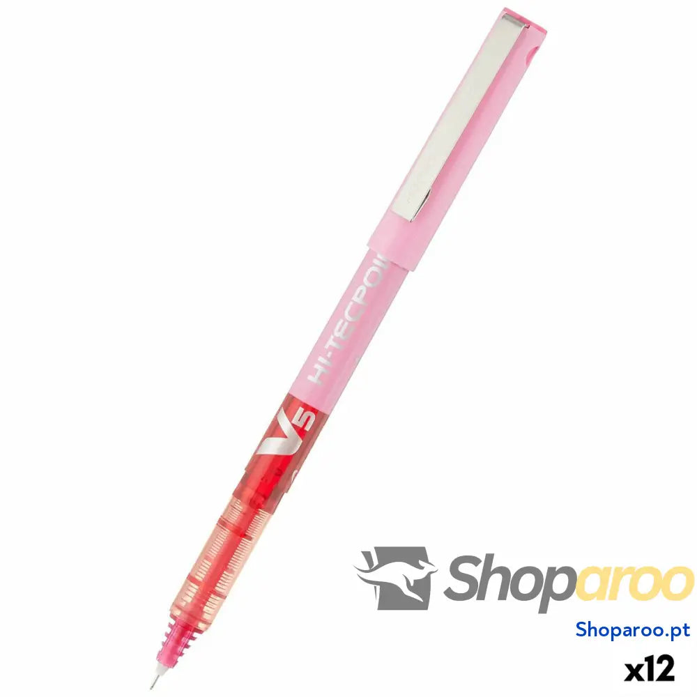 Esferográfica de tinta líquida Pilot V-5 Hi-Tecpoint Cor de Rosa 0,3 mm (12 Unidades)