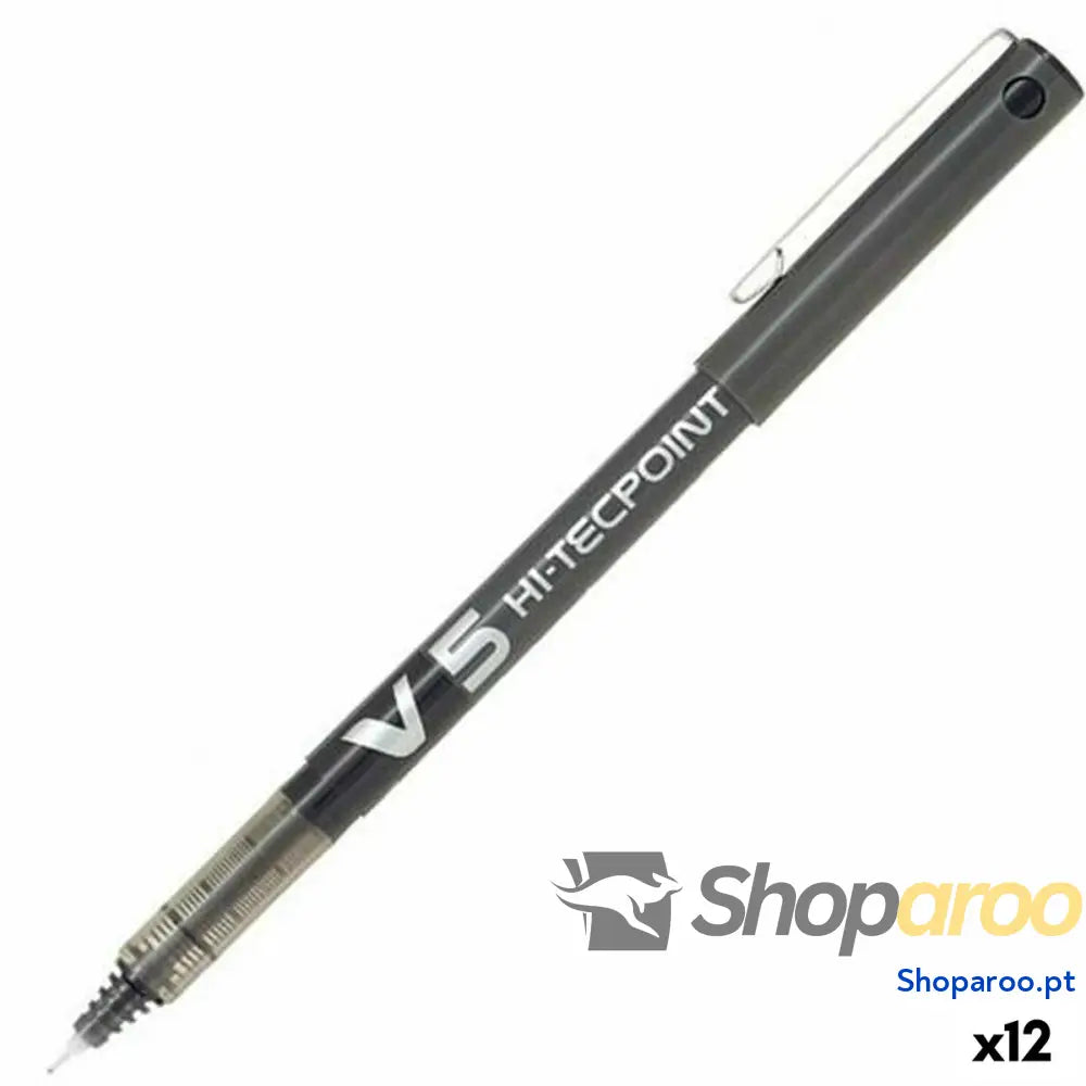 Esferográfica de tinta líquida Pilot V-5 Hi-Tecpoint Preto 0,3 mm (12 Unidades)