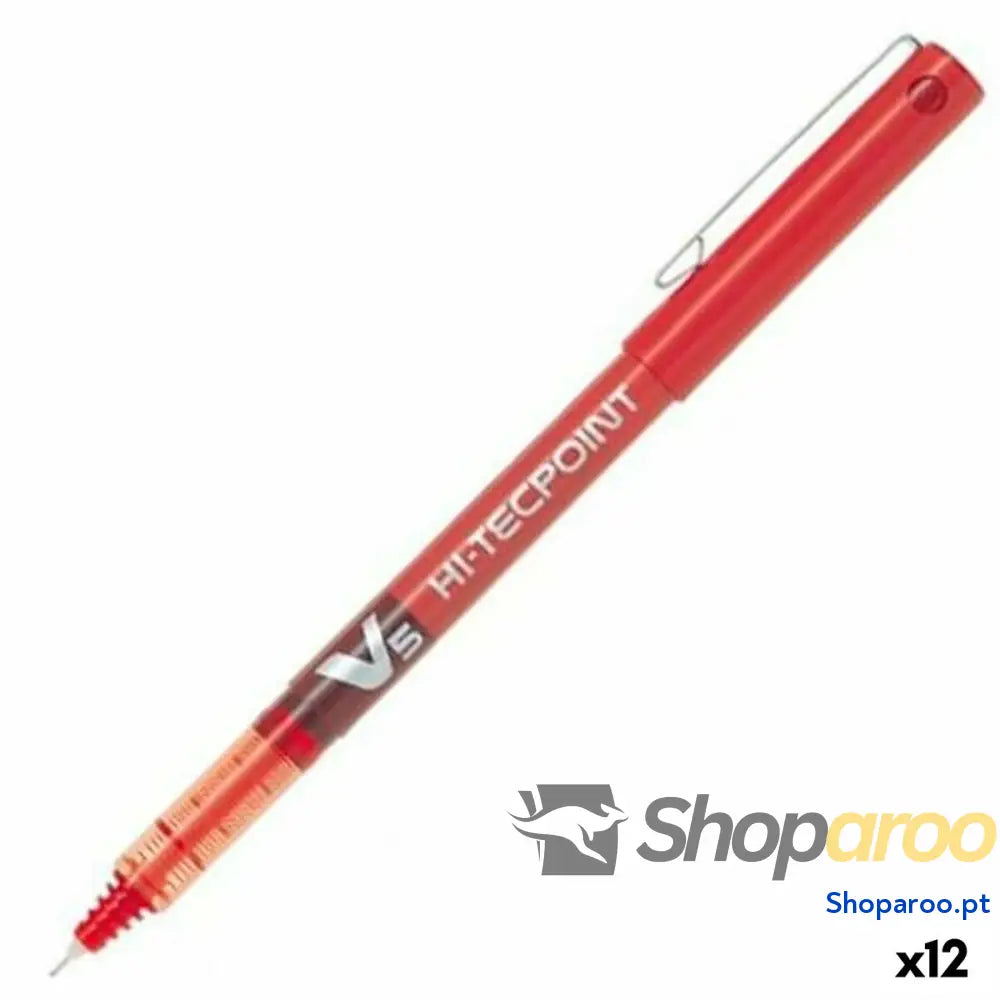 Esferográfica de tinta líquida Pilot V-5 Hi-Tecpoint Vermelho 0,3 mm (12 Unidades)