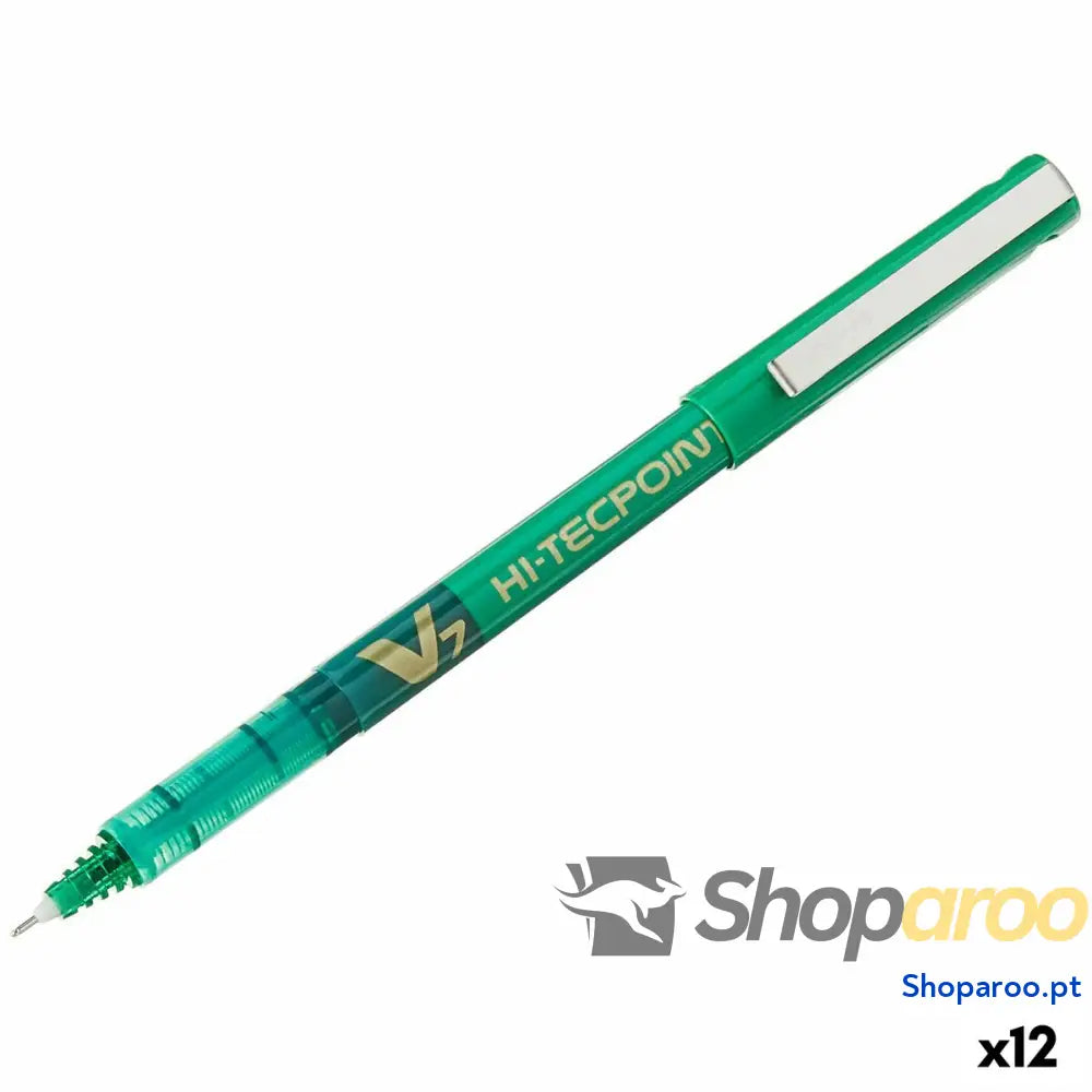 Esferográfica de tinta líquida Pilot V-7 Hi-Tecpoint Verde 0,5 mm (12 Unidades)