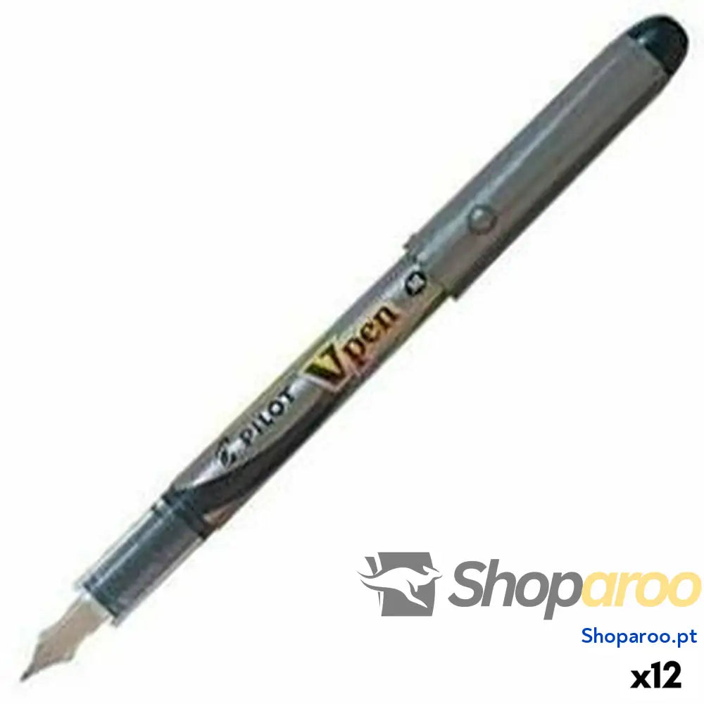 Esferográfica de tinta líquida Pilot V Pen Descartável Pena de Caligrafia Preto Aço 0,4 mm (12 Unidades)