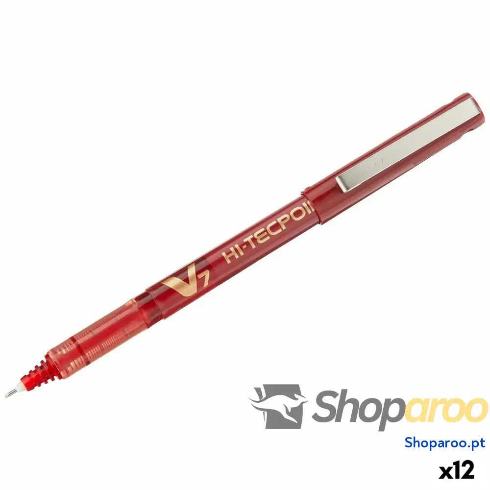 Esferográfica de tinta líquida Pilot V7 Hi-Tecpoint Vermelho 0,5 mm (12 Unidades)
