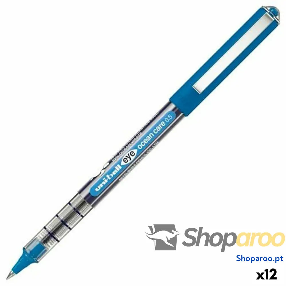 Esferográfica de tinta líquida Uni-Ball Eye Ocean Care Azul 0,5 mm (12 Unidades)