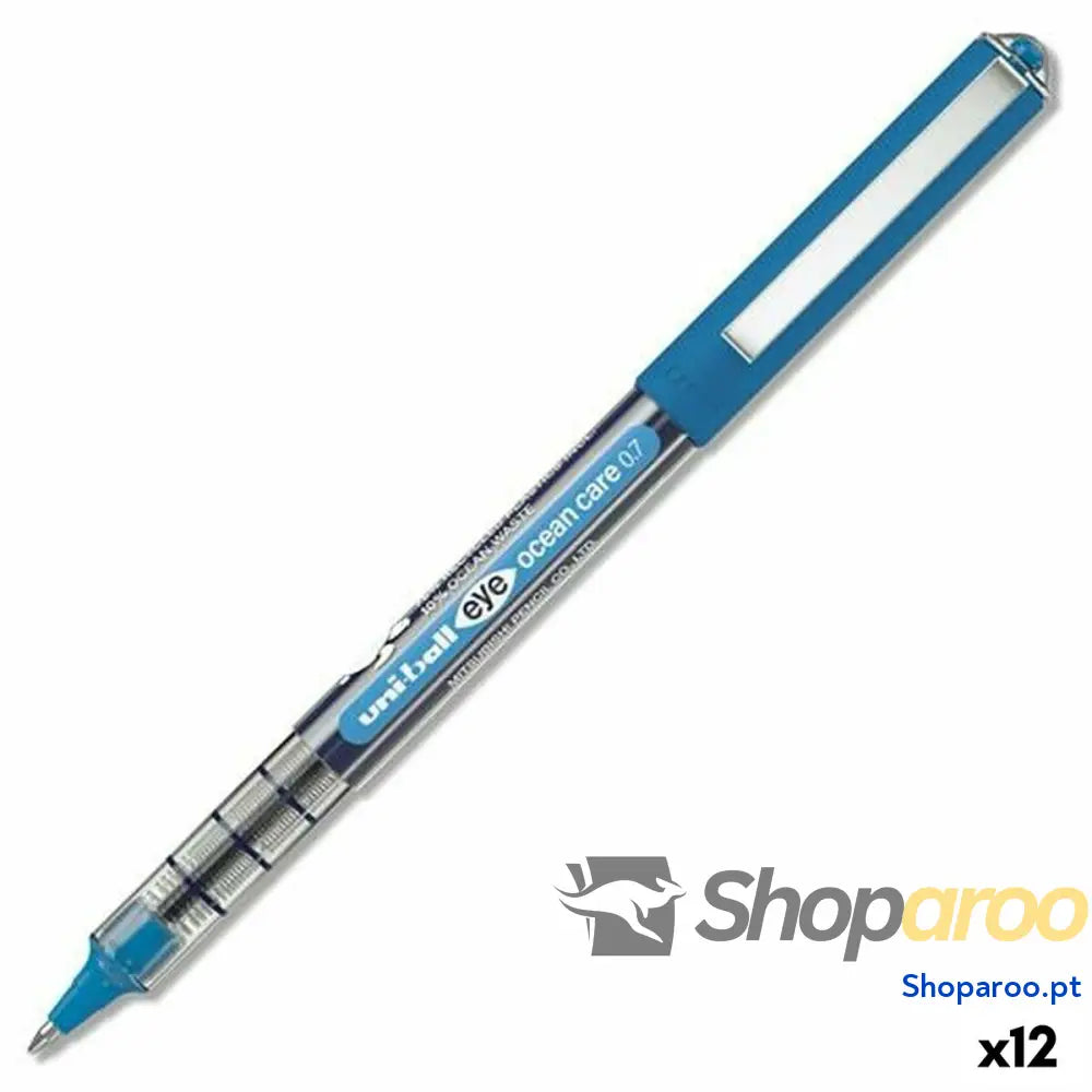 Esferográfica de tinta líquida Uni-Ball Eye Ocean Care Azul 0,7 mm (12 Unidades)
