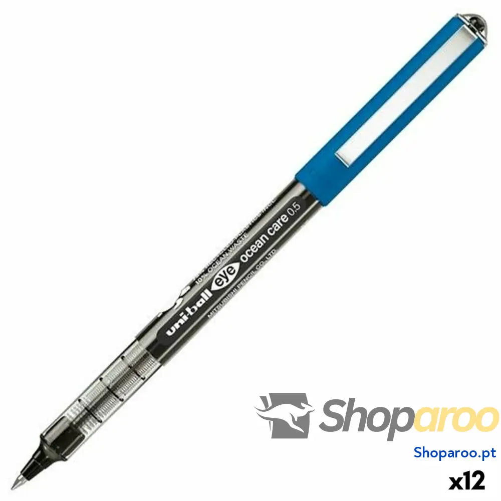 Esferográfica de tinta líquida Uni-Ball Eye Ocean Care Preto 0,5 mm (12 Unidades)