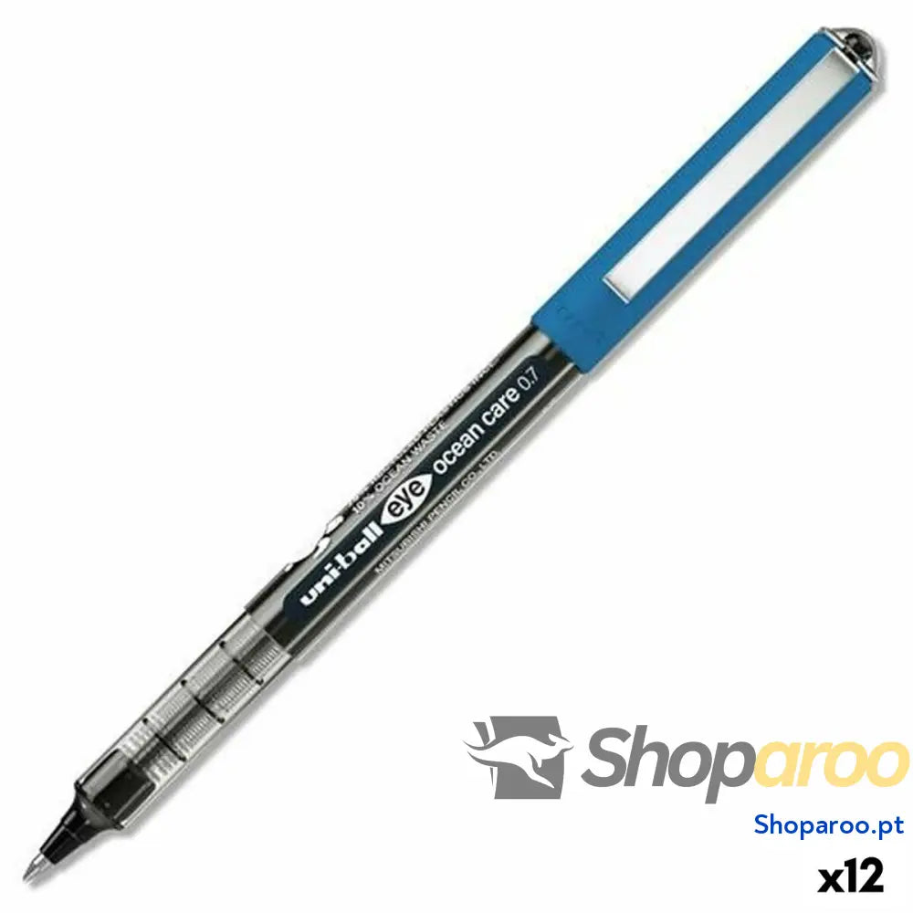 Esferográfica de tinta líquida Uni-Ball Eye Ocean Care Preto 0,7 mm (12 Unidades)