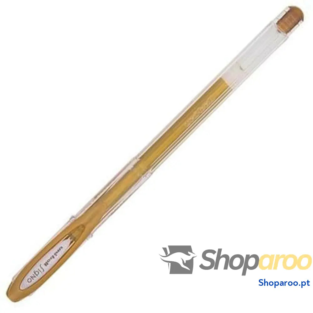 Esferográfica de tinta líquida Uni-Ball Rollerball Signo Noble Dourado Metalizado 0,5 mm (12 Peças)