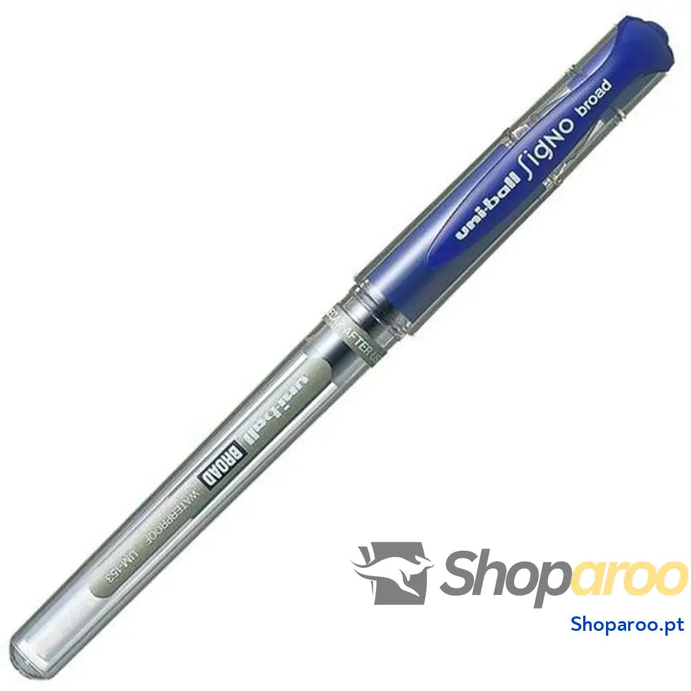 Esferográfica de tinta líquida Uni-Ball Signo Broad UM-153 W Azul 0,6 mm (12 Peças)