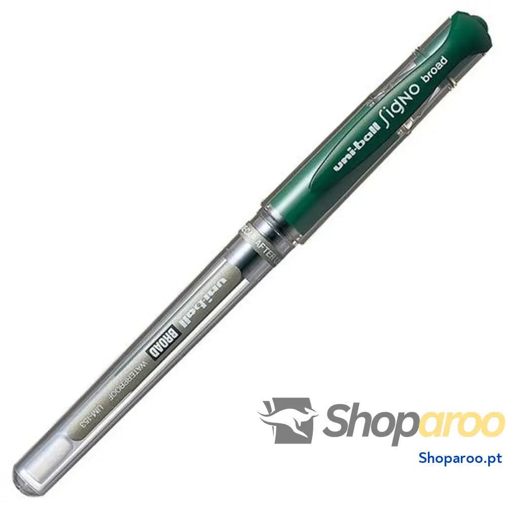 Esferográfica de tinta líquida Uni-Ball Signo Broad UM-153 W Verde 0,6 mm (12 Peças)