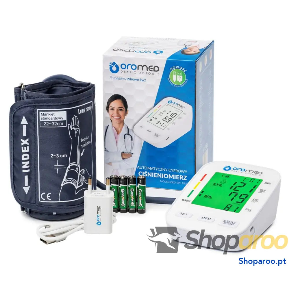 Esfigmomanómetro de Braço Oromed ORO-BP3+ zasilacz