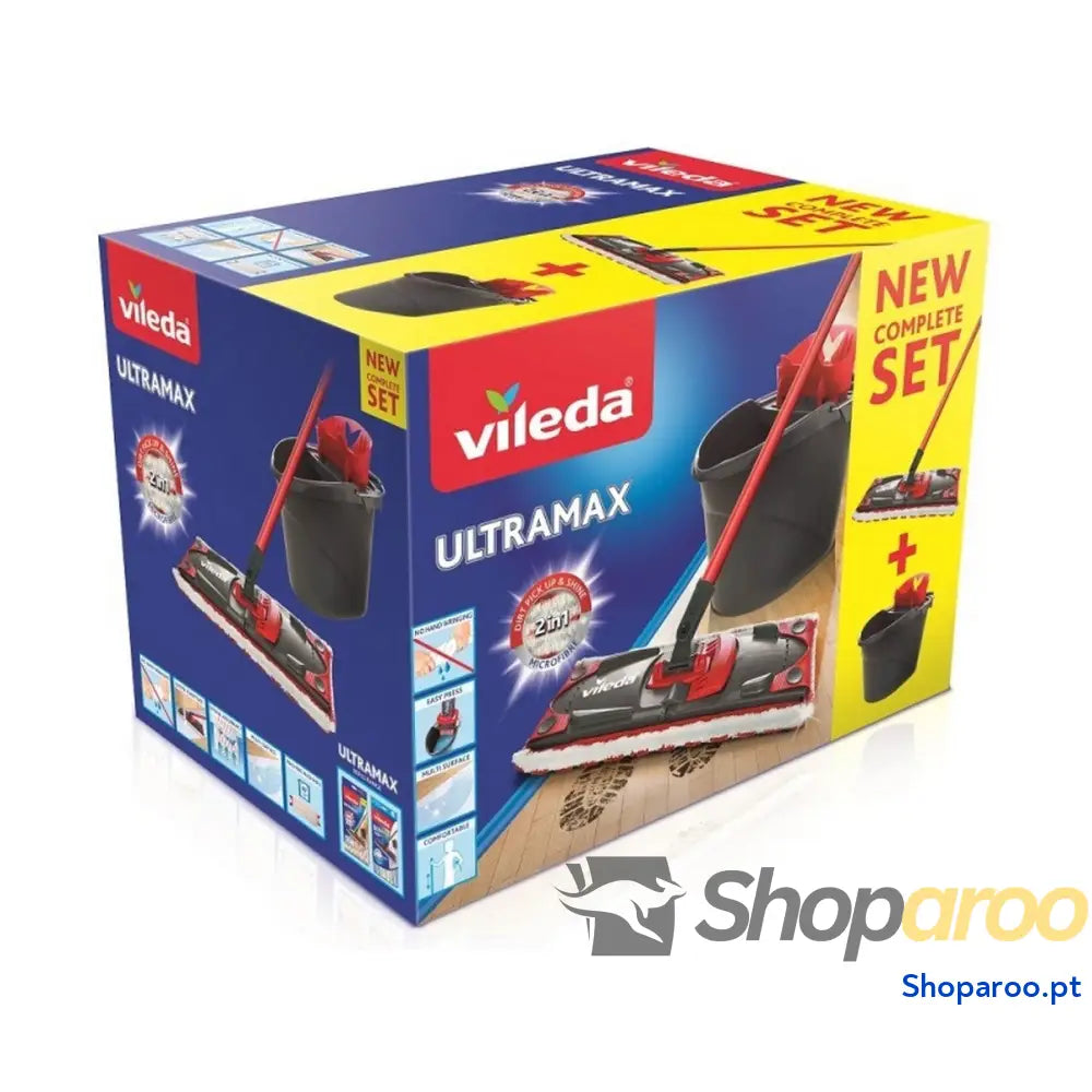 Esfregona com Balde de Ação Dupla Vileda Ultramax Microfibra