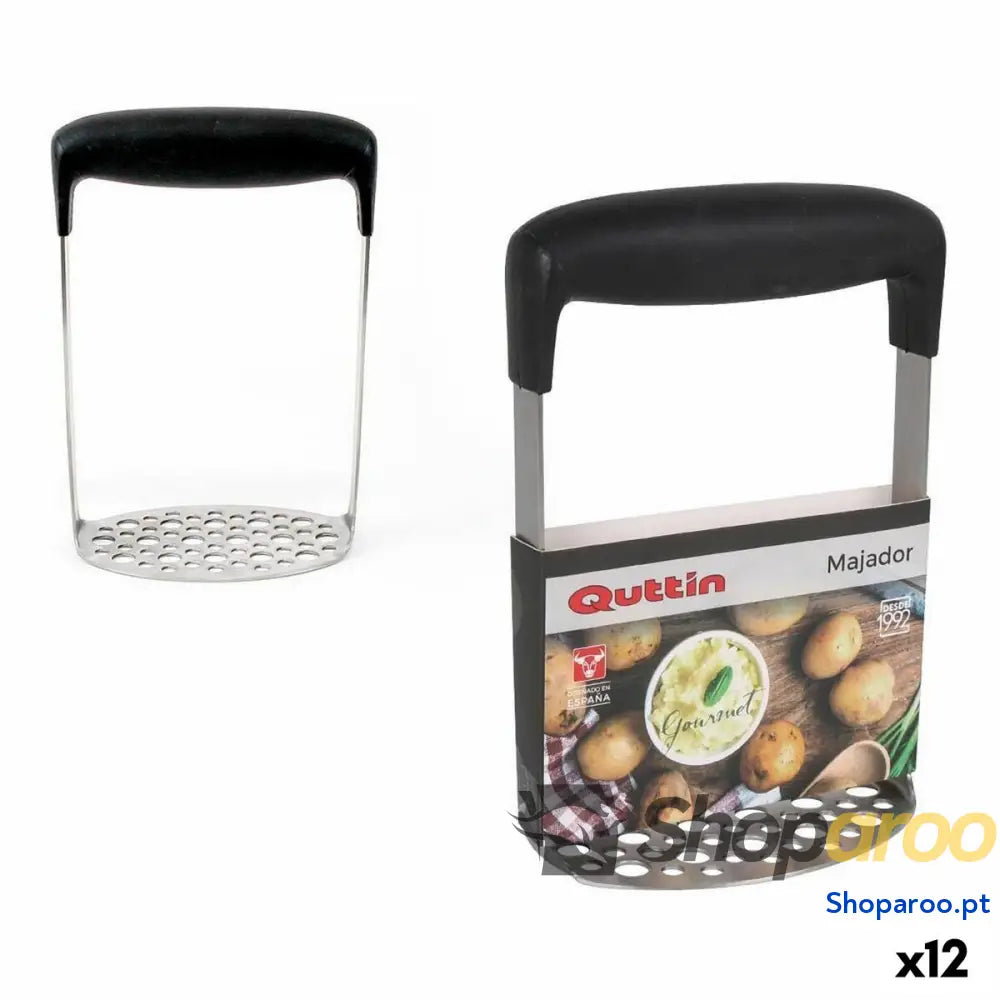 Esmagador de Batatas Quttin 142277 Aço inoxidável 18 x 12 x 7 cm (12 Unidades) (11,5 x 18 cm)