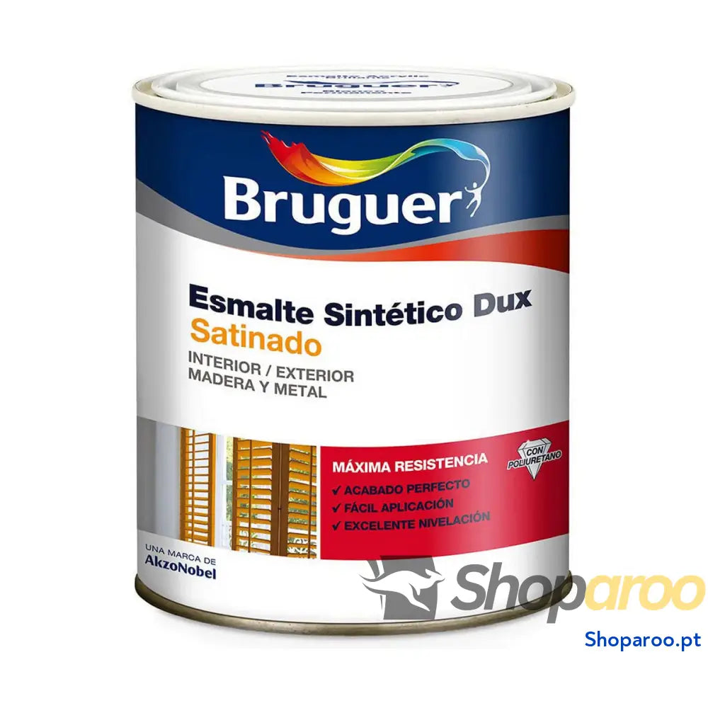 Esmalte sintético Bruguer Dux Preto Acetinado 750 ml