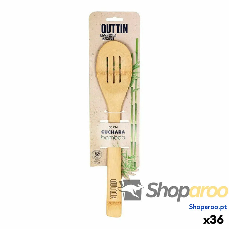 Espátula de Cozinha Quttin Bambu 30 x 6,2 x 0,8 cm (36 Unidades)