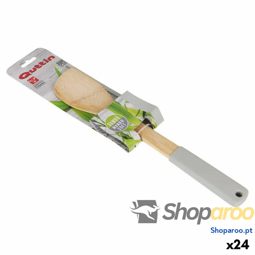 Espátula de Cozinha Quttin Soft Bambu 30 x 6 cm (24 Unidades) (30 cm)