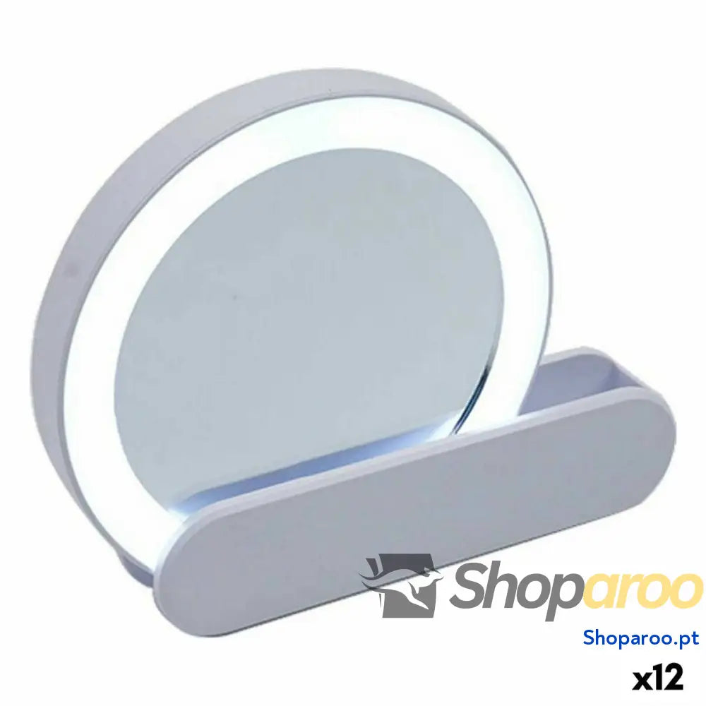 Espelho Berilo YXL2112 SB Branco ABS 9 x 2 10 cm Leve LED (12 Unidades)