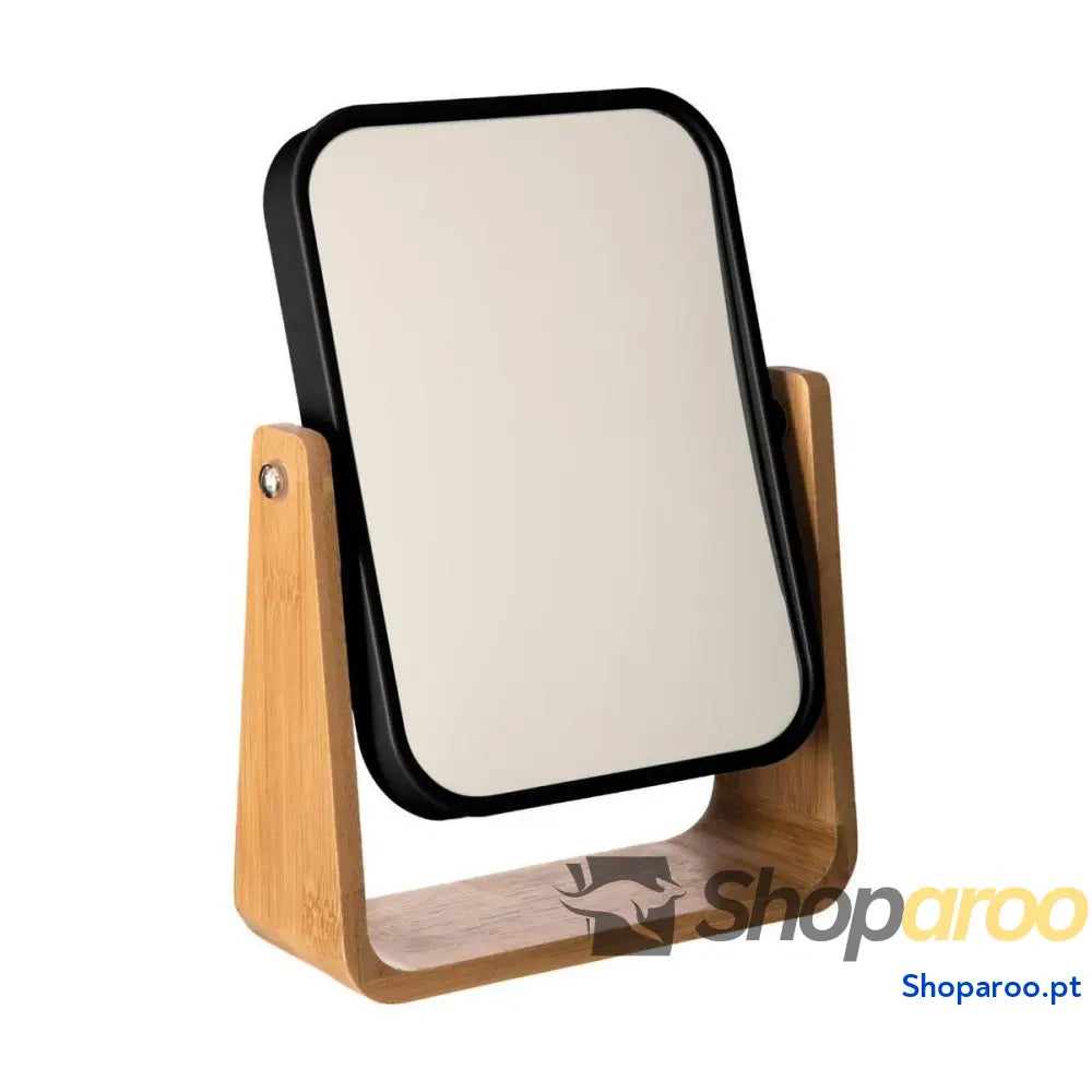 Espelho com Suporte 5five Simply Smart Natureo Preto Bambu 22 x 16 6 cm