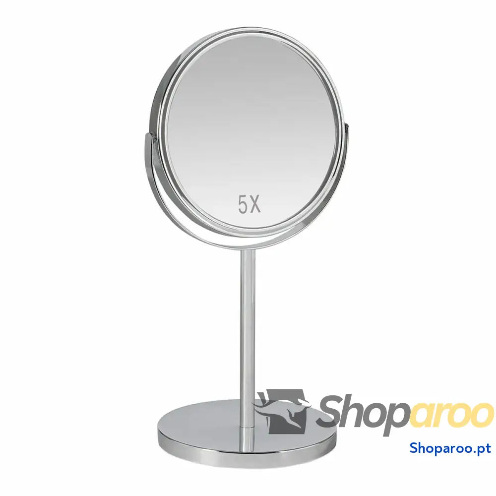 Espelho com Suporte Andrea House Cromado 18,5 x 15 34,5 cm Prateado