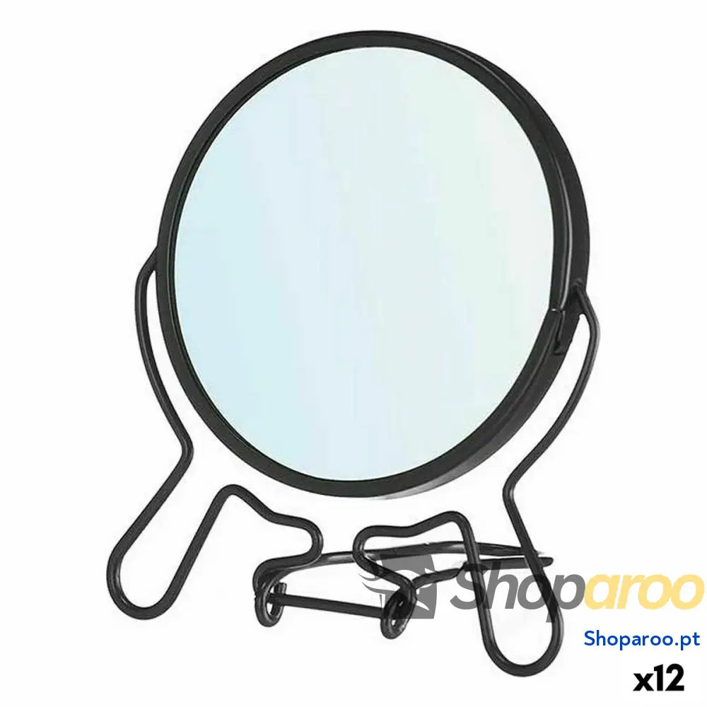 Espelho de Aumento Berilo B6444P S Preto Ferro 11 x 13 1,5 cm (12 Unidades)