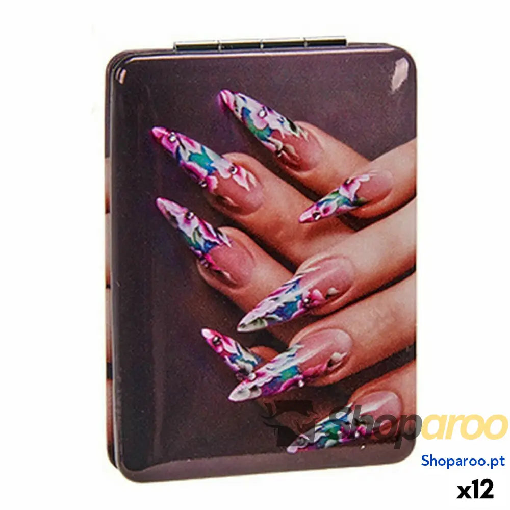 Espelho de Aumento Dobrável Unhas (2,5 x 8,5 6,2 cm) (12 Unidades)