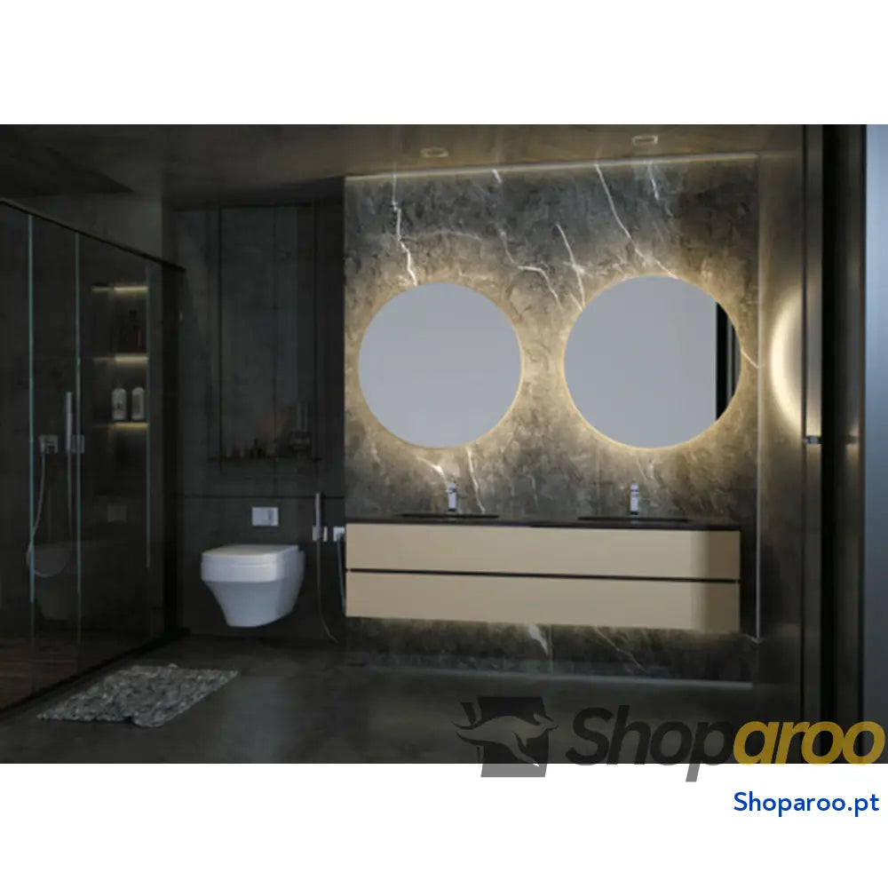 Espelho de banheiro com luz LED Ledimex OPOR001 80C