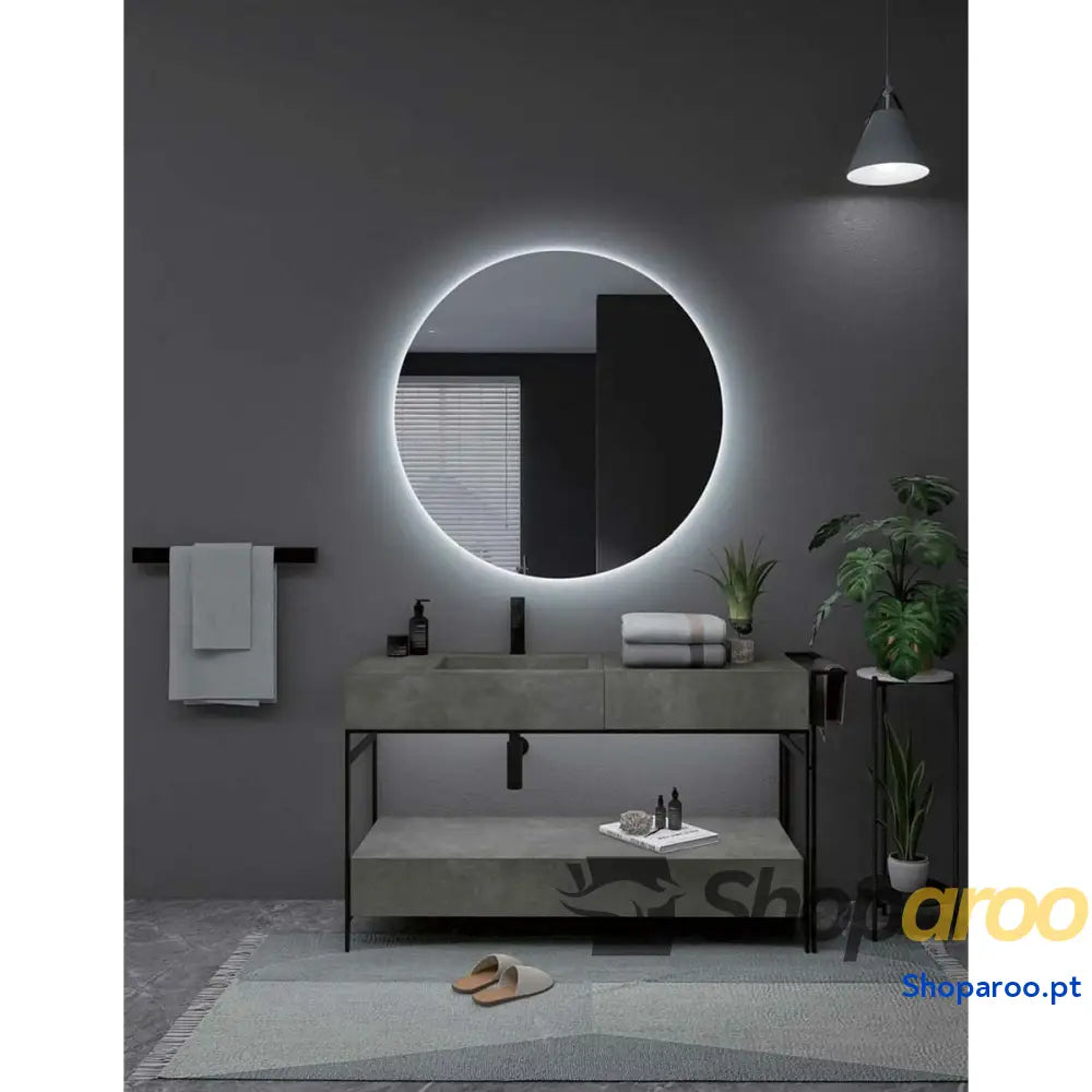 Espelho de banheiro com luz LED Ledimex OPOR001 90