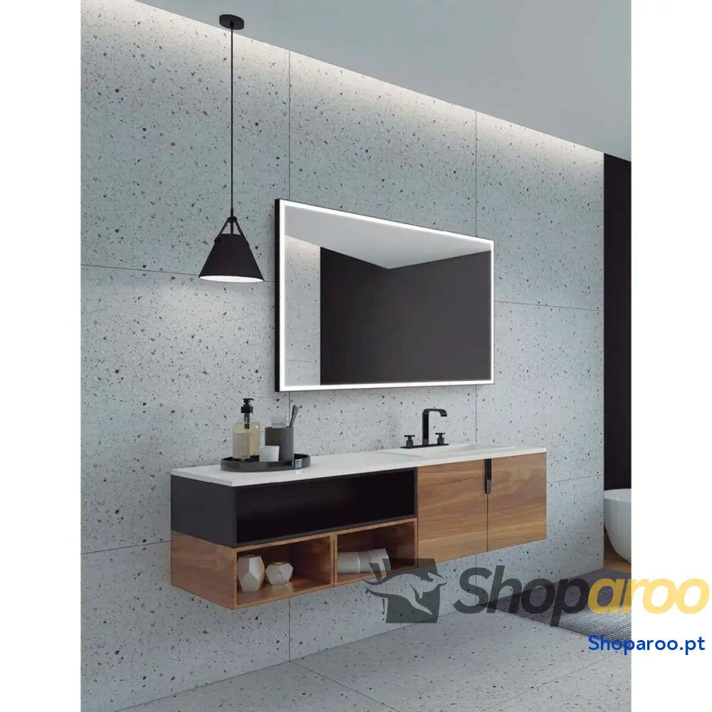 Espelho de banheiro com luz LED Ledimex SUIZ010 90NG 90 x 80 cm