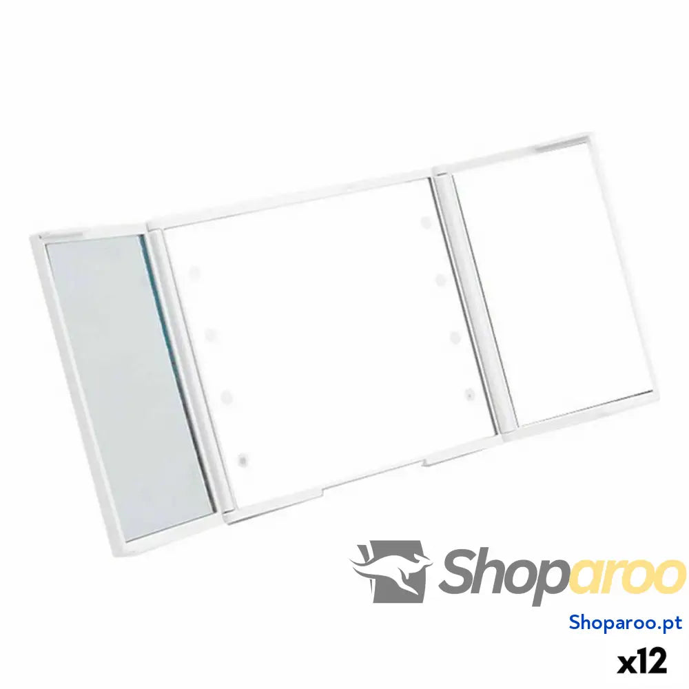 Espelho de Bolso Berilo YXL2150-CC01 Branco ABS 1,5 x 9,5 x 11,5 cm Leve LED (12 Unidades)