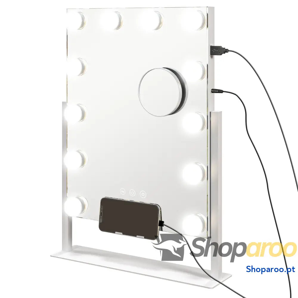 Espelho de Maquilhagem Hollywood com Luzes LED Branco