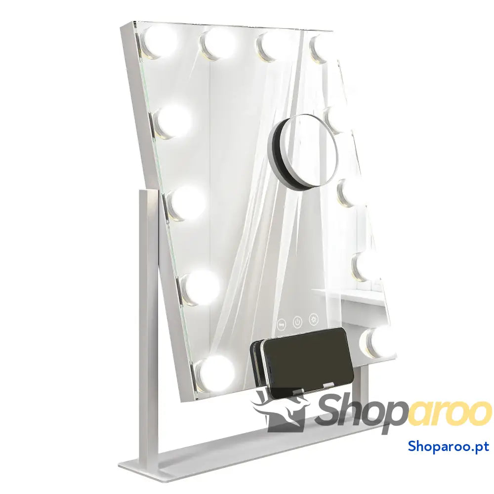 Espelho de Maquilhagem Hollywood com Luzes LED Branco
