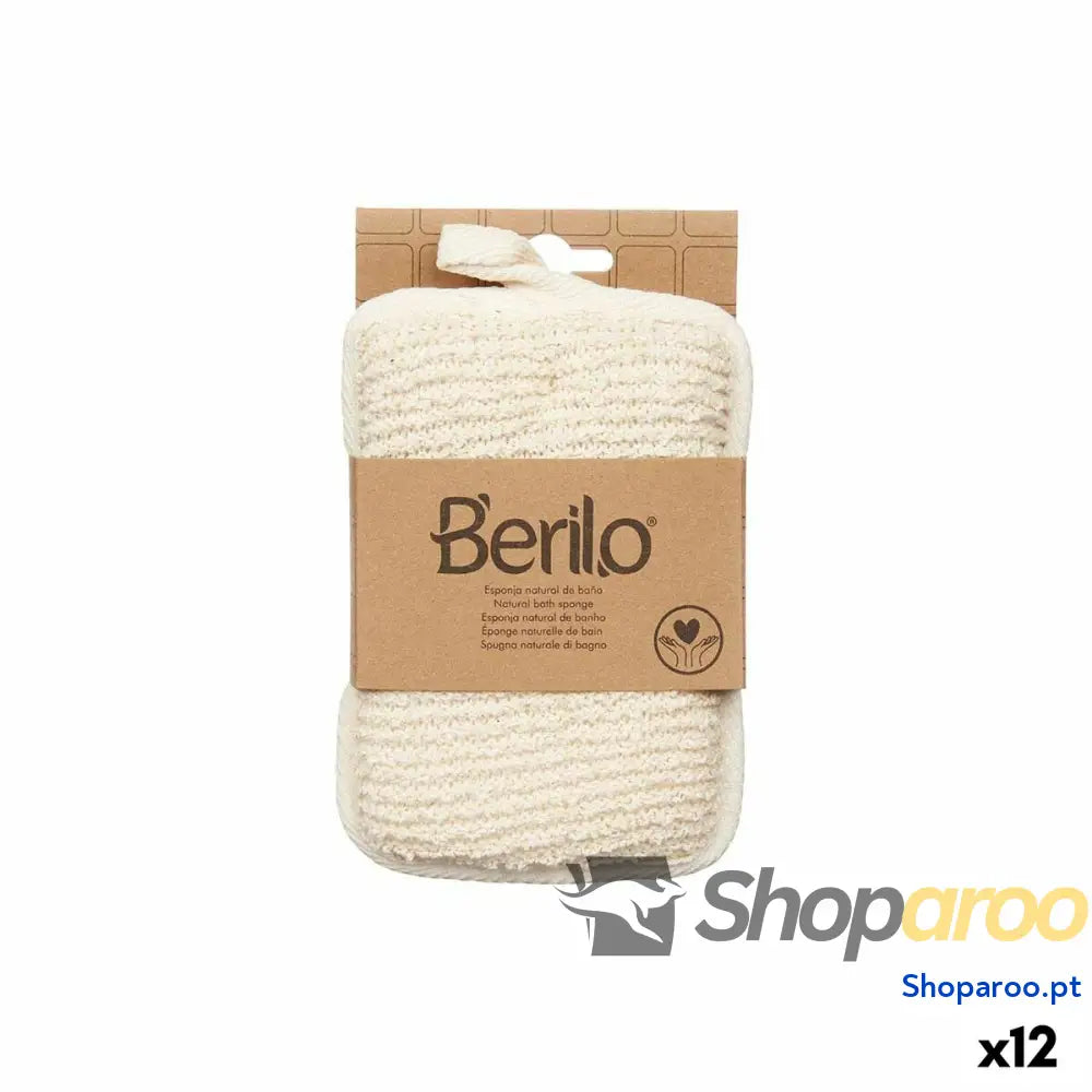 Esponja Corporal Berilo B7081-6 Branco Bege 11 x 16,5 x 2 cm (12 Unidades)