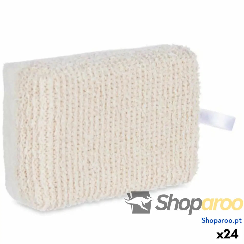 Esponja Corporal Berilo B7081-7 Branco Bege 14 x 5 x 9 cm (24 Unidades)