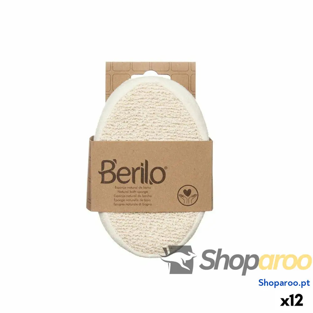 Esponja Corporal Berilo B7081-8 Branco Bege 15 x 5 x 10 cm (12 Unidades)