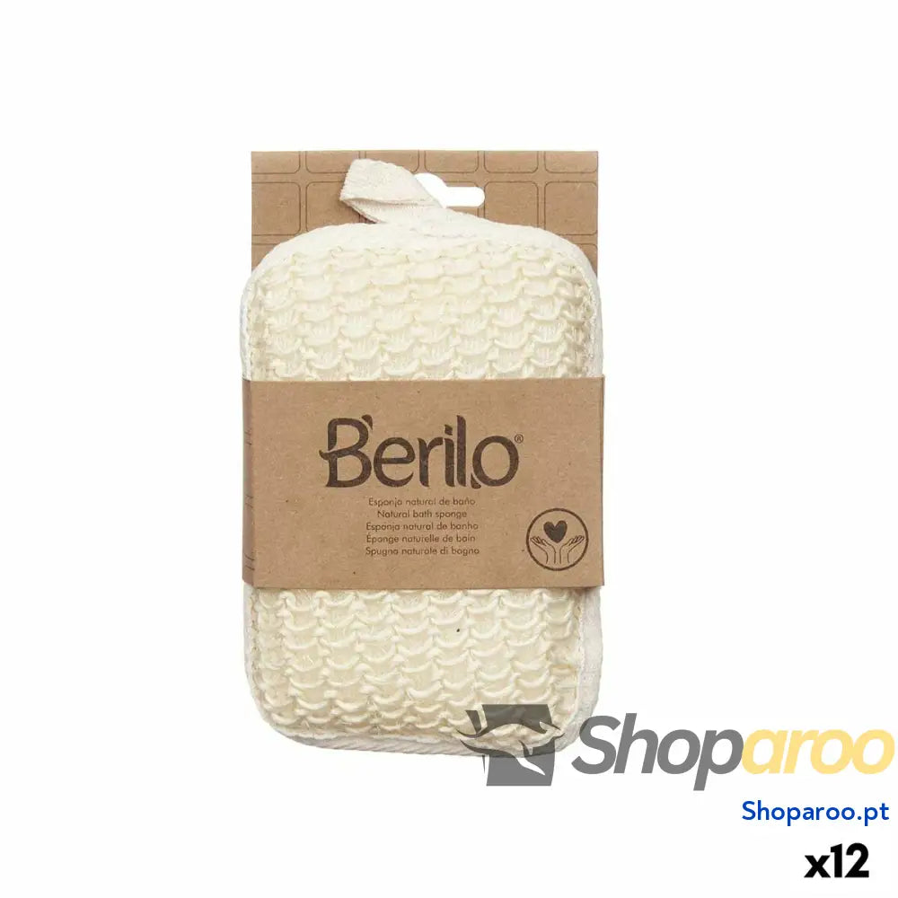 Esponja Corporal Berilo B7083-6 Branco Bege 11 x 16,5 x 3 cm (12 Unidades)
