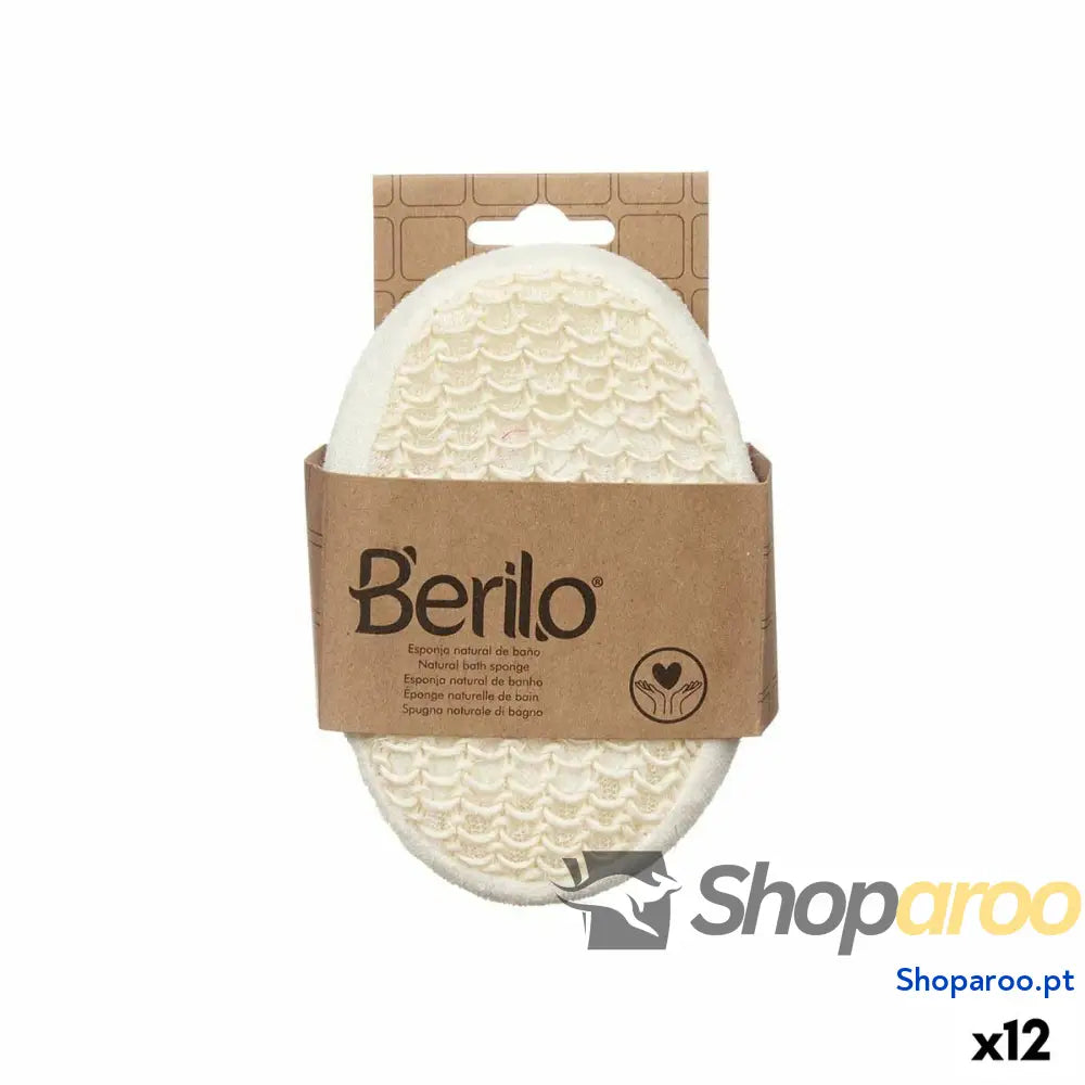 Esponja Corporal Berilo B7083-8 Branco Bege 11 x 15 x 5 cm (12 Unidades)