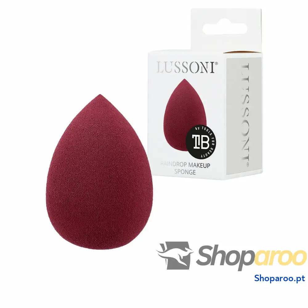 Esponja para Maquilhagem Lussoni Raindrop Grená (1 Unidade)