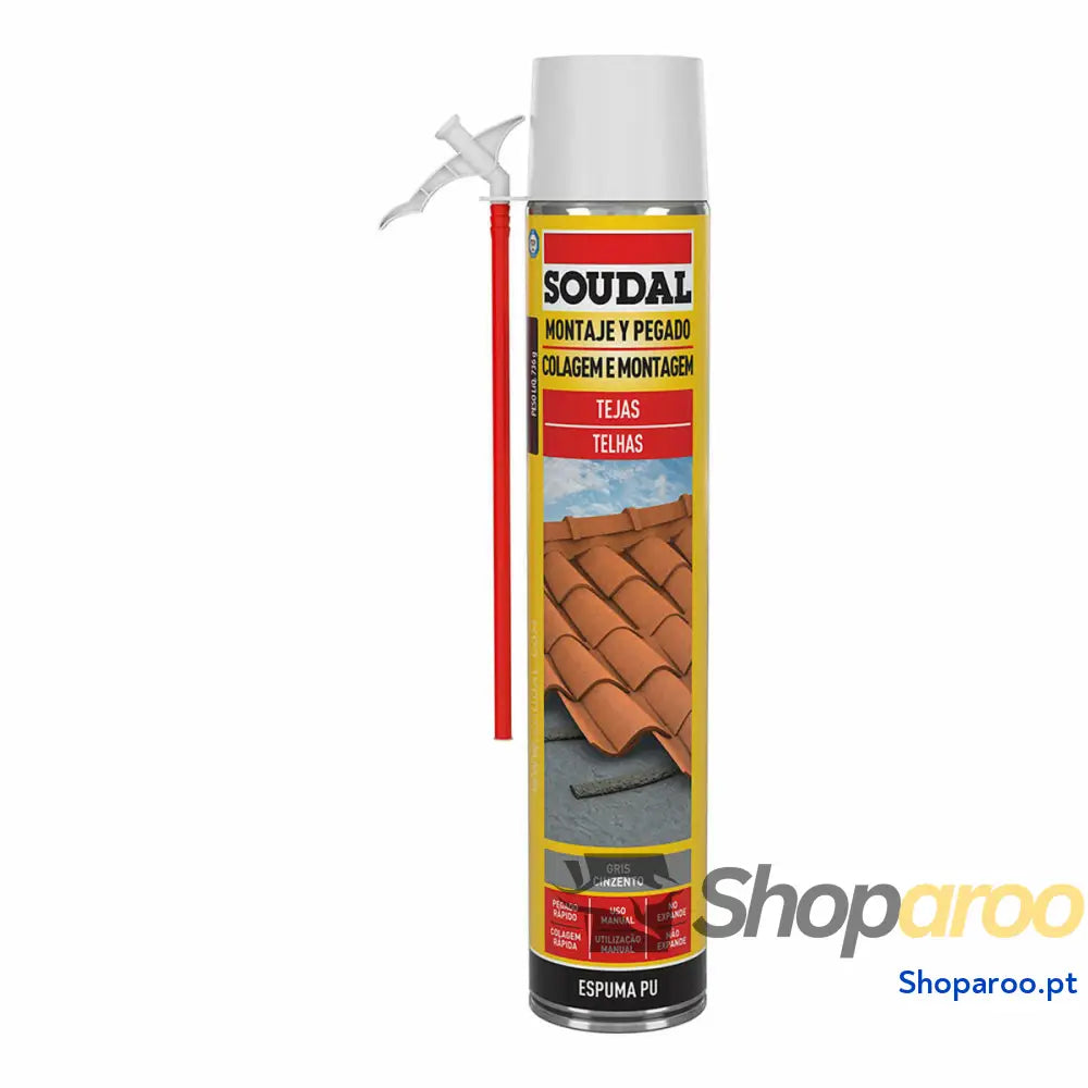 Espuma Soudal Poliuretano Telhado Cinzento 750 ml