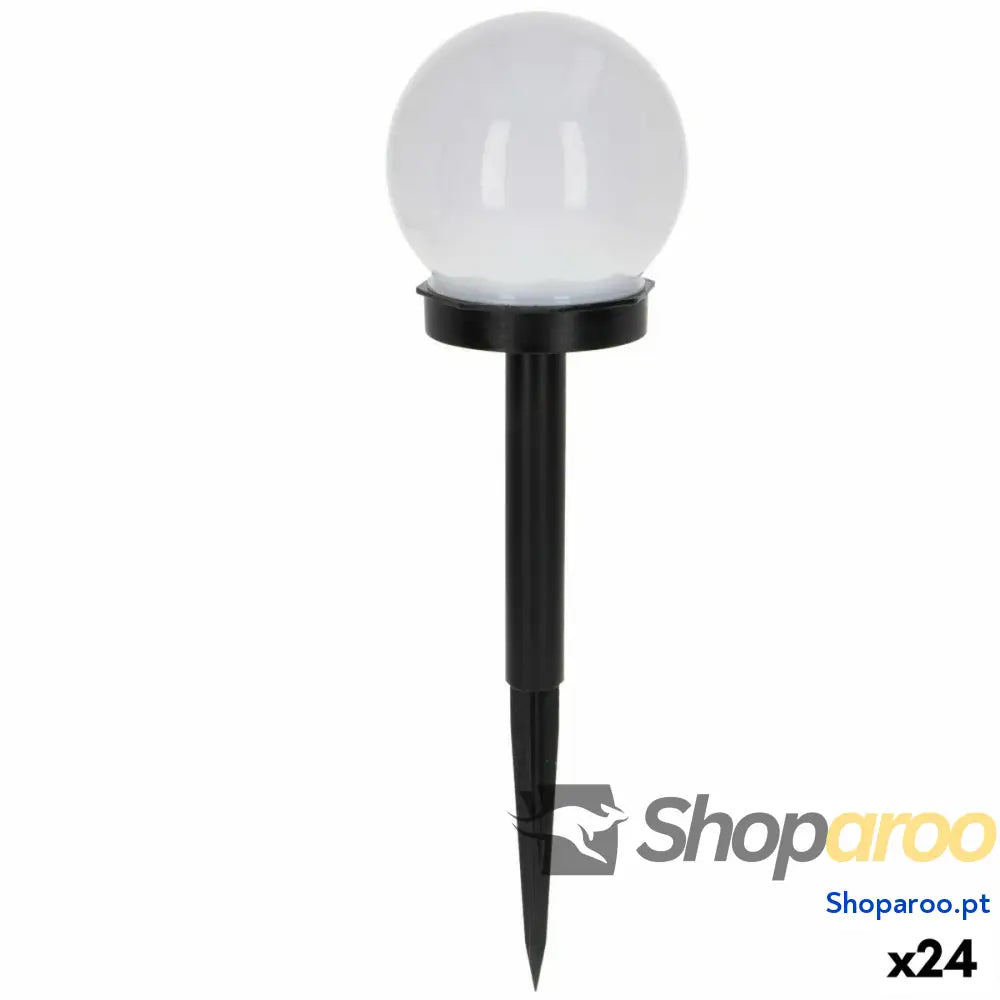 Estaca solar de jardim Aktive Plástico 10 x 34 x 10 cm (24 Unidades)