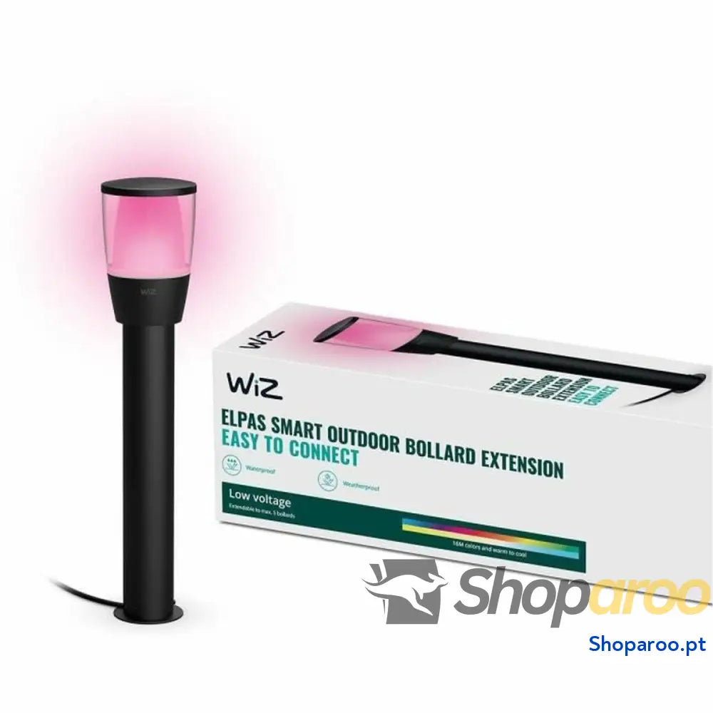 Estaca solar de jardim Wiz Preto Metal