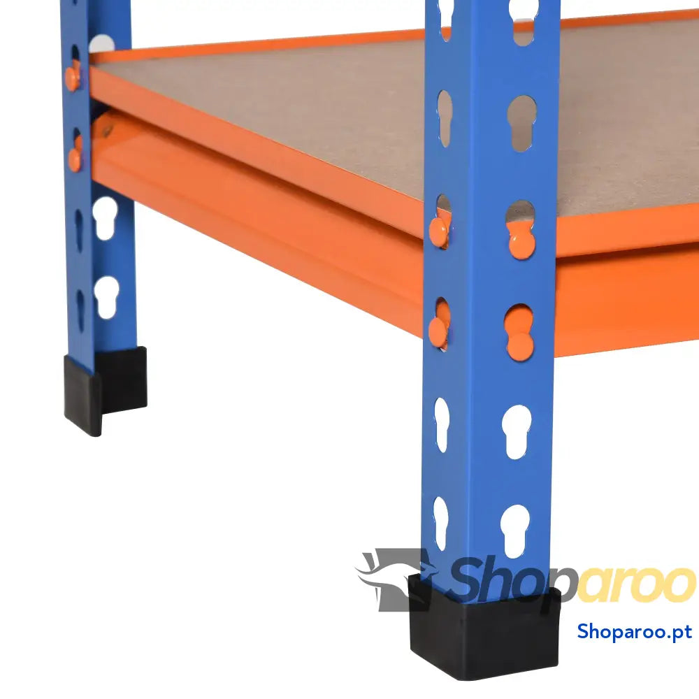 Estante metálica de armazenamento 80x40x182cm para garagem e oficina
