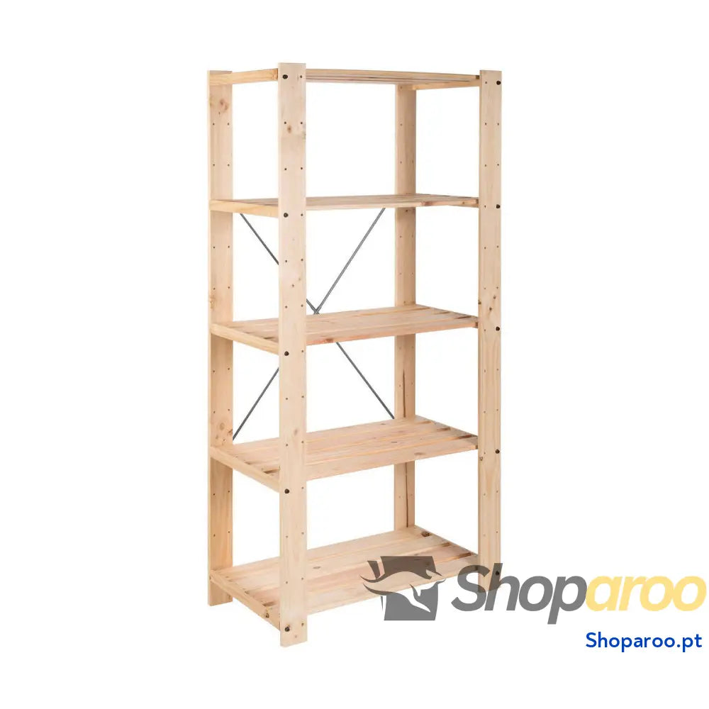 Estantes Astigarraga Evolution 5 174,5 x 76,5 x 38,5 cm Castanho Pinheiro 5 Prateleiras