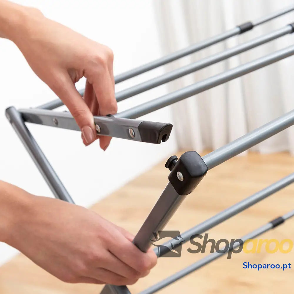 Estendal Metálico Rebatível e Extensível com 3 Alturas Cloxy InnovaGoods 11 Barras