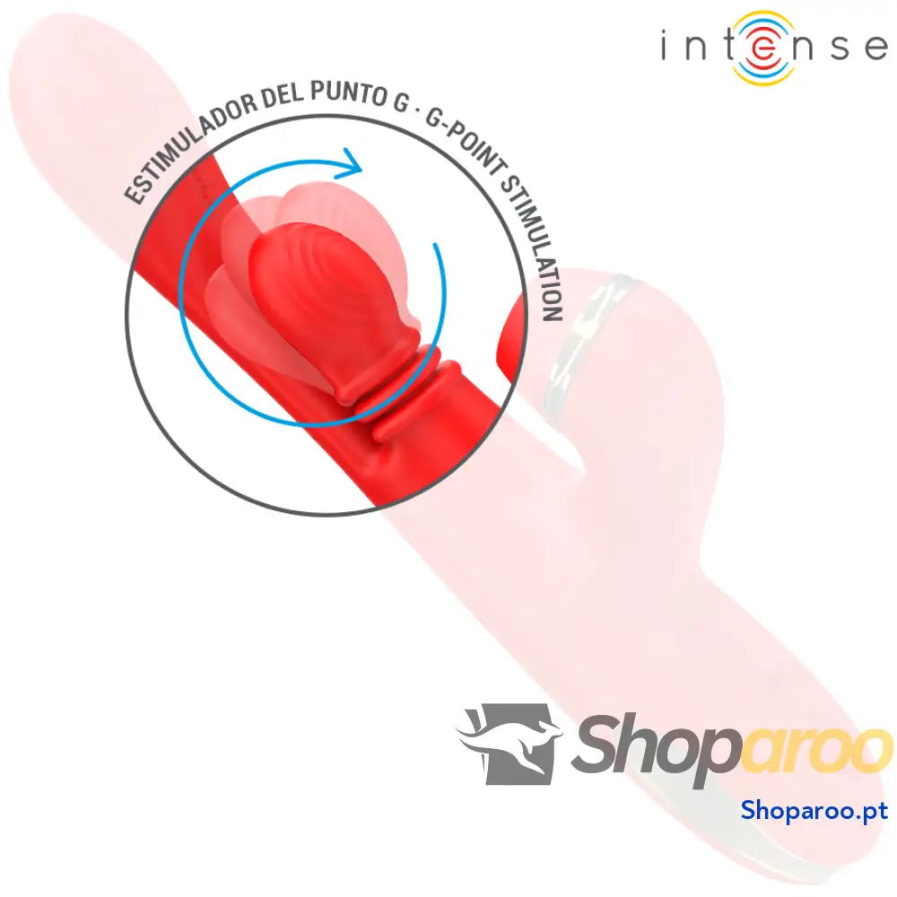 ESTIMULADOR DE CLITÓRIS MULTIFUNCIONAL KATY 4 CABEÇAS INTERCAMBIÁVEIS VERMELHO