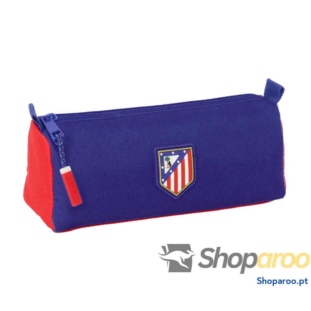 Estojo Atlético Madrid Azul Branco Vermelho 21 x 8 x 7 cm