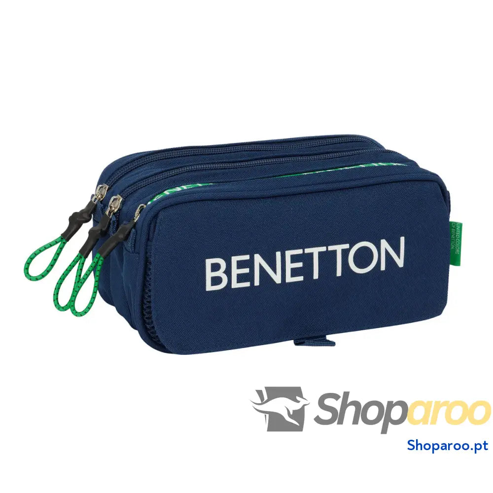 Estojo Benetton Green Azul Marinho 21,5 x 10 x 8 cm