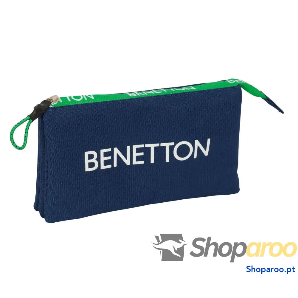 Estojo Benetton Green Azul Marinho 22 x 12 x 3 cm