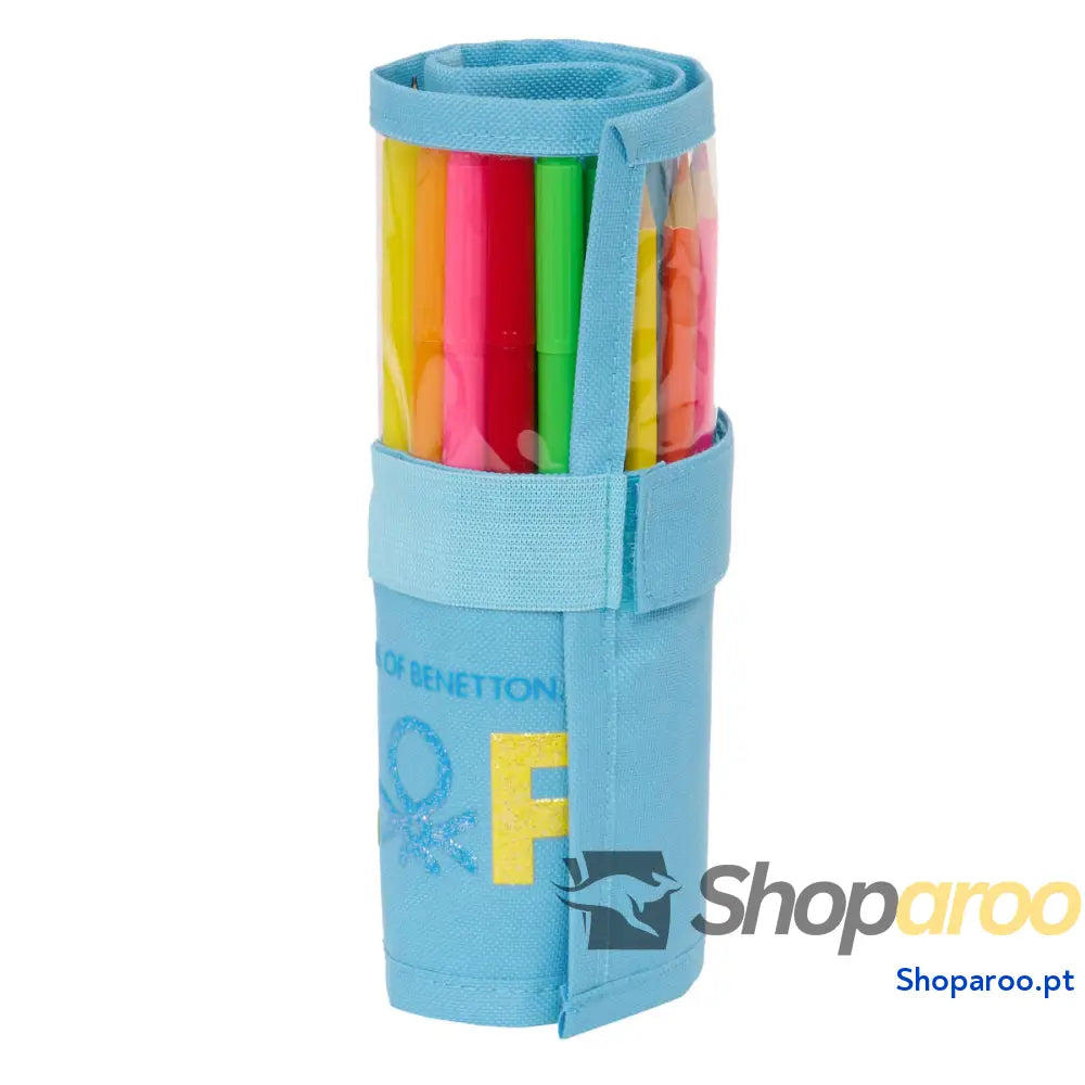 Estojo Benetton Spring Enroláveis Azul celeste 7 x 20 x 7 cm (27 Peças)